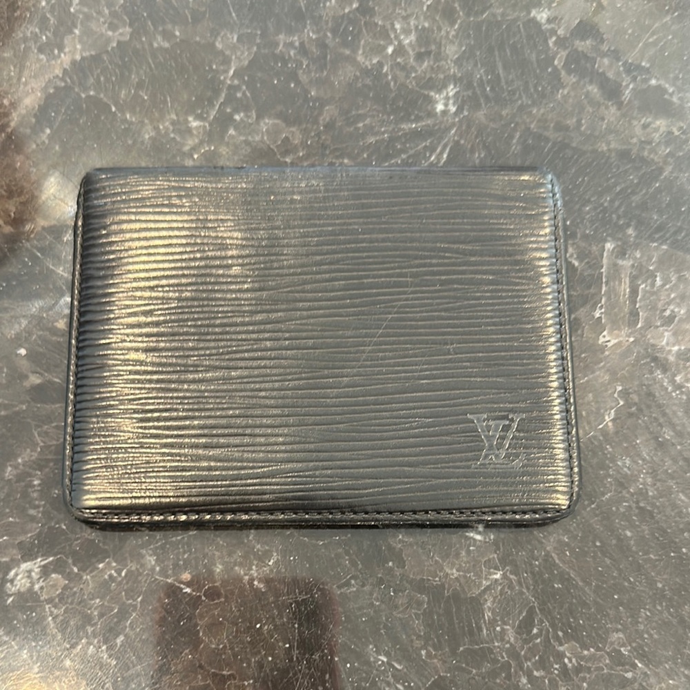 Louis Vuitton Textured Black Wallet